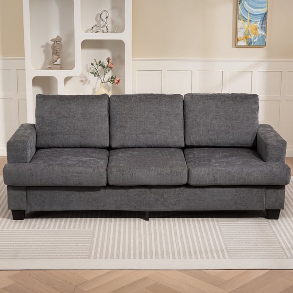 3-personers sofa, 213x82x90 cm, grå