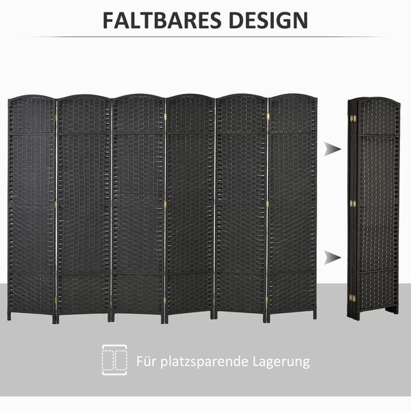Rumsavdelare, 240x1,6x170 cm, svart