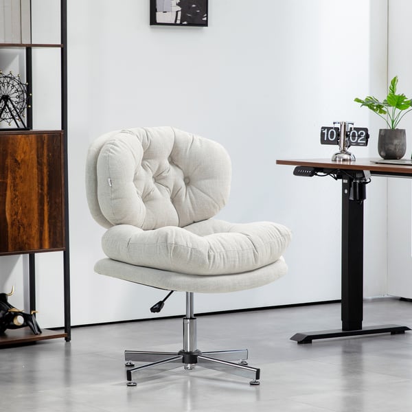 Kontorstol, 65x65x84-94 cm, Creme