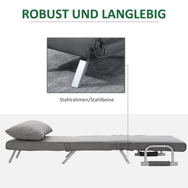 Fåtölj med reclinerfunktion, 65x69x80 cm, Grå
