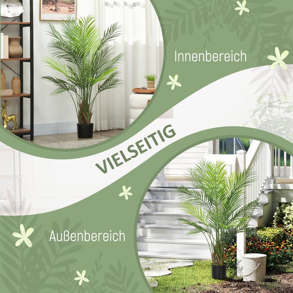 Konstgjord palm, 120 cm, grön