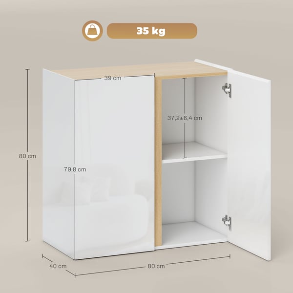 Sideboard, 80x40x80 cm, Vit