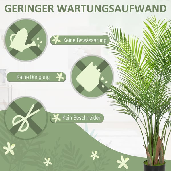 Konstgjord palm, 120 cm, grön