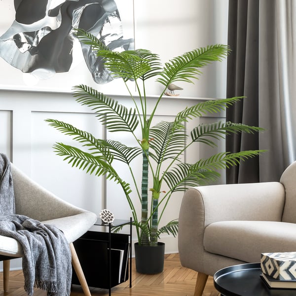 Kunstig palme, 20x17x175 cm, grøn