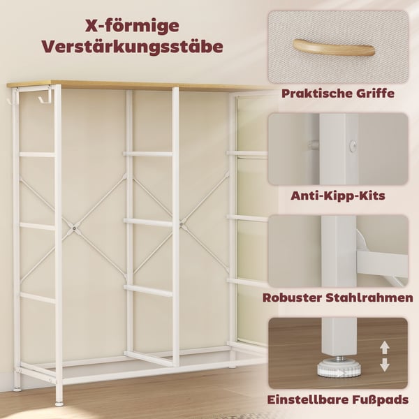 Soveværelseskommode, 86x30x94,5 cm, Beige