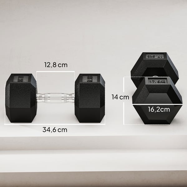 Håndvægt 16,2x16,2x11 cm Sort, metal, skridsikkert greb