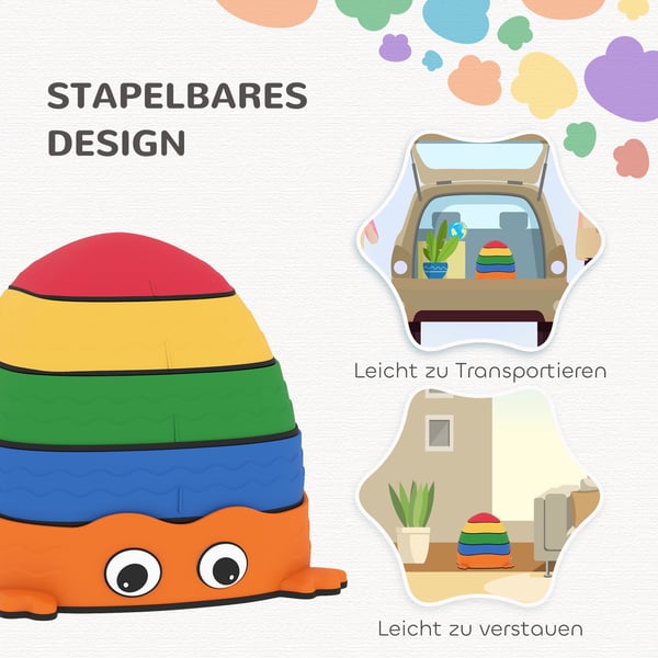 Balansstenar set, 33,5x33,5x28 cm, Flerfärgad, Plast