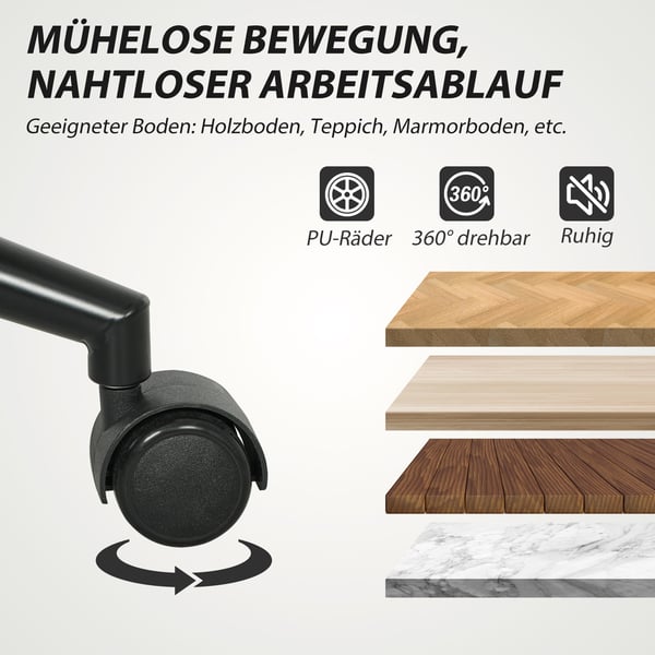 Toimiston tuoli, 61,5x65x91-101 cm, kerma