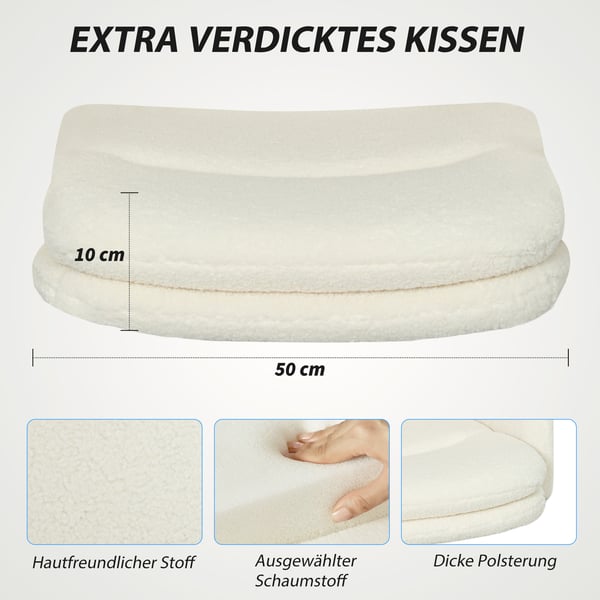 Toimiston tuoli, 61,5x65x91-101 cm, kerma