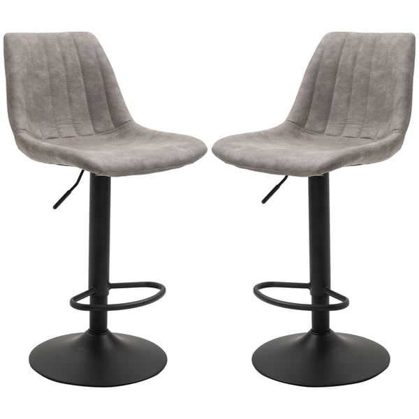 Barstol sæt, 43x46,5x89-110 cm, Grå, Justerbar