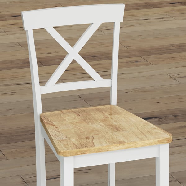 Barstolsæt, 41,5x46,5x96 cm, Eg, Hvid