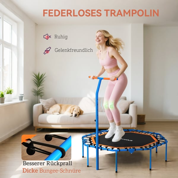 Fitness Trampolin 128x120x98 cm Blå, Stål