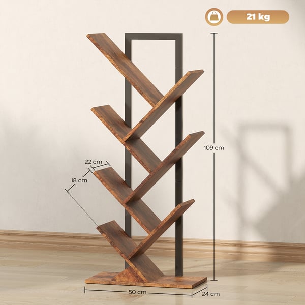 Bogreol, 50x24x109 cm, Brun