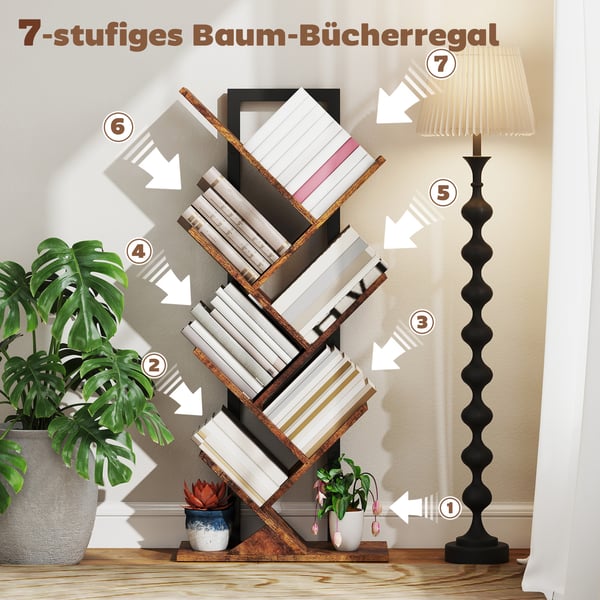 Bogreol, 50x24x109 cm, Brun