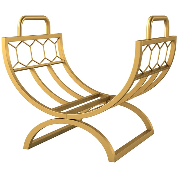 Vedställ, 46x36x41 cm, Guld, Metall