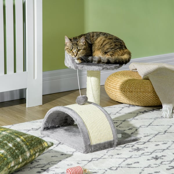 Kattställning, 35,5x37x46 cm, Grå, Sisal, Kattmöbel