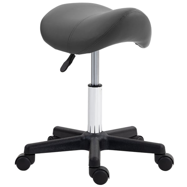 Rullpall, Sadelstol, 48x47x45-59 cm, Grå, Justerbar