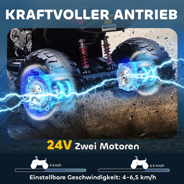 Elektrisk børne ATV, 109x68.5x76 cm, violet, plast/metal