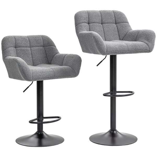 Barstolsæt, 57,5x52,5x93-114 cm, grå sort, justerbar
