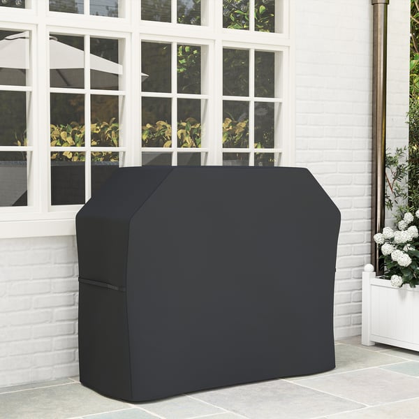 Grillöverdrag, 147x61x120 cm, Svart, Polyester