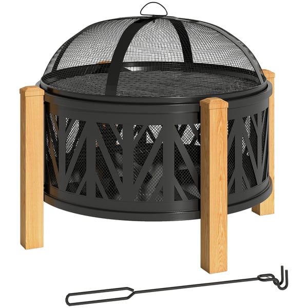 Eldstad, 75x58 cm, Svart, Metall