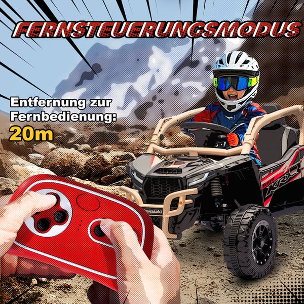 Elektrisk Ride-On terrængående køretøj 100x64x56 cm gul, plast