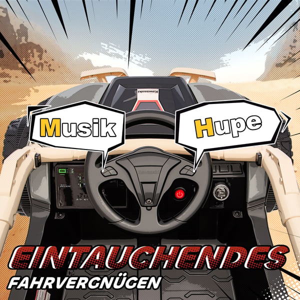 Elektrisk Ride-On terrængående køretøj 100x64x56 cm gul, plast