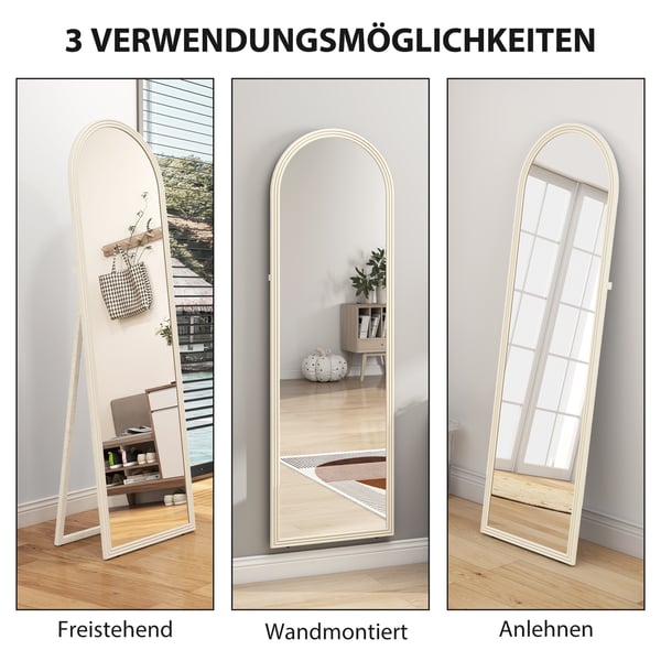Fuld længde spejl, 50x160 cm, hvid, fritstående
