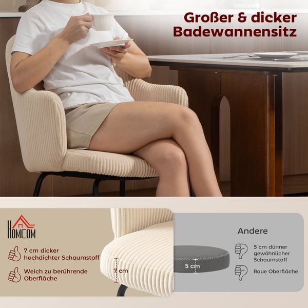 Spisestol, 57x62,5x85,5 cm, Beige, Sæde i snorpolstring