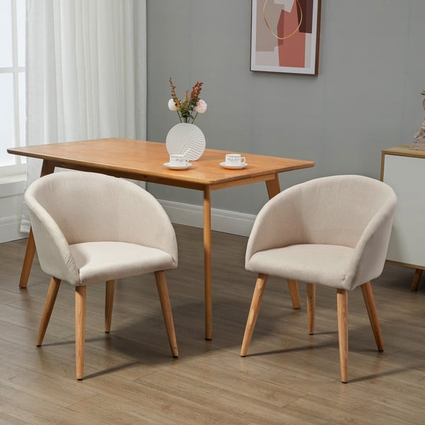 Verhoiltujen tuolien setti, 55x56x74 cm, beige, kangas