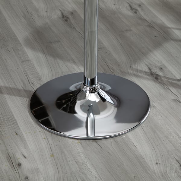 Barbord, 60x60x69-91 cm, Hvid, Justerbar Metal