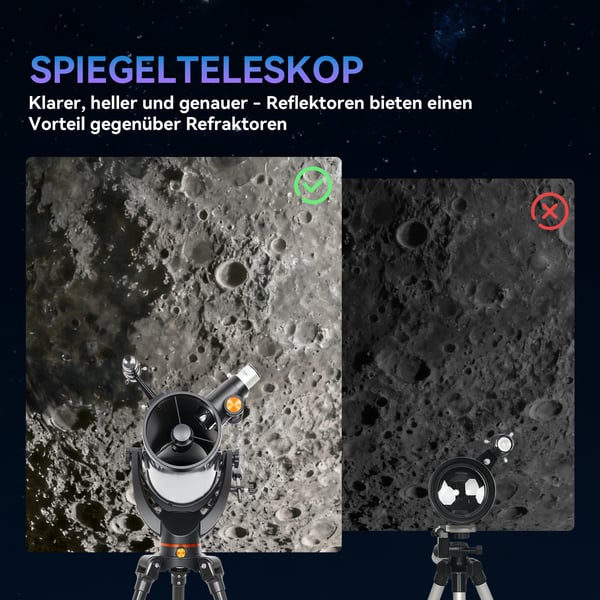 Reflektorteleskop 86x86x145 cm Blå, Aluminium