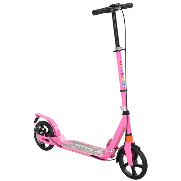 Lasten potkulauta 94x36x88-103 cm, pinkki, säädettävä, taitettava