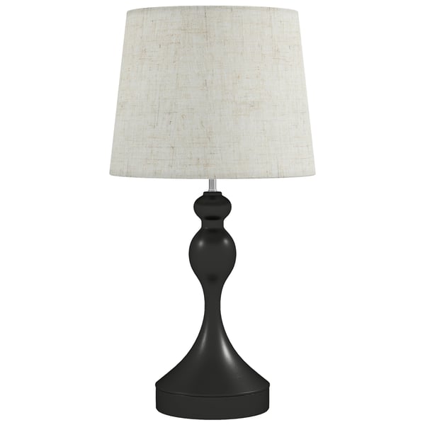 Bordlampe, 28x54 cm, Sort, Linned