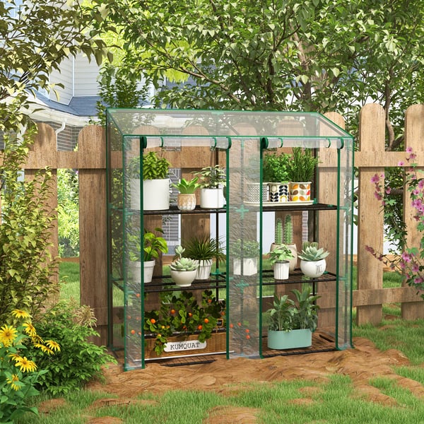Mini Drivhus, 143x46x151 cm, Transparent, Plastik