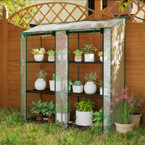 Mini Drivhus, 143x46x151 cm, Transparent, Plastik