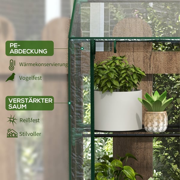Mini Drivhus, 143x46x151 cm, Transparent, Plastik