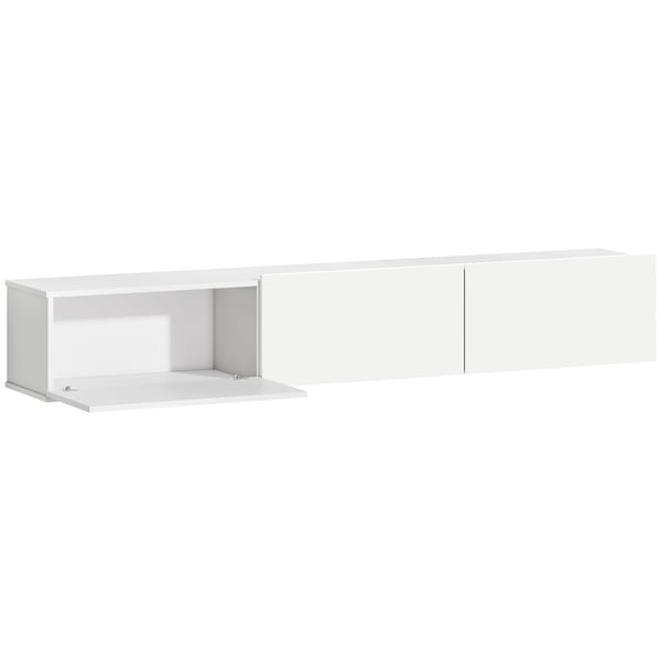 TV-skab, 180x31.5x29.8 cm, hvid, vægmonteret