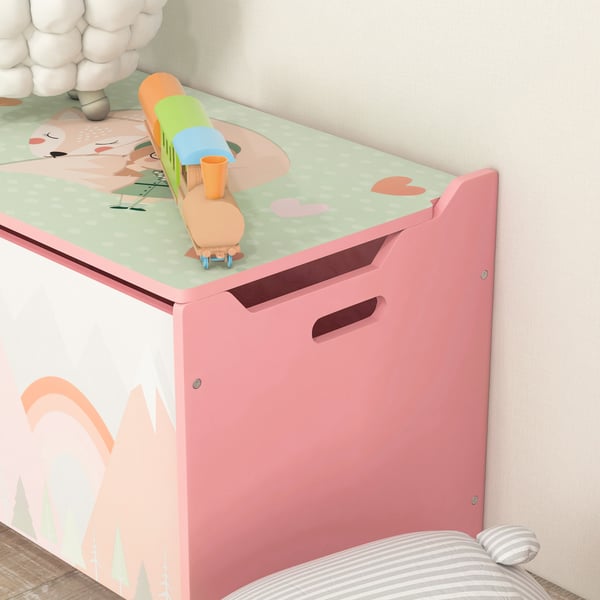 Opbevaringsboks, 60x37x39 cm, Pink, MDF