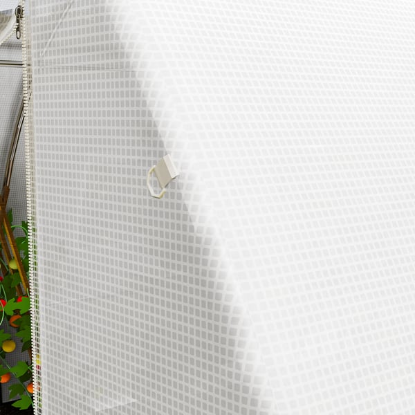 Drivhus udskiftningsovertræk, 400x300x200 cm, Transparent hvid, PE
