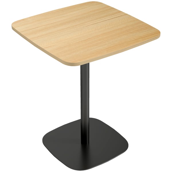 Matbord, 60x60x75 cm, Naturträ+Svart, MDF, Stål