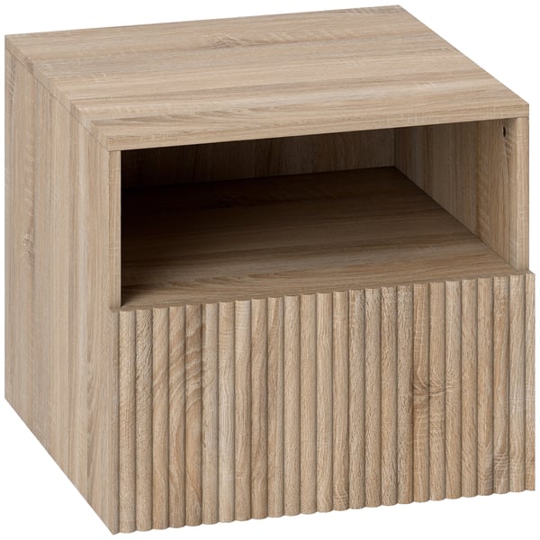 Sängbord 40x39,5x35 cm Ljusbrun, väggmonterad