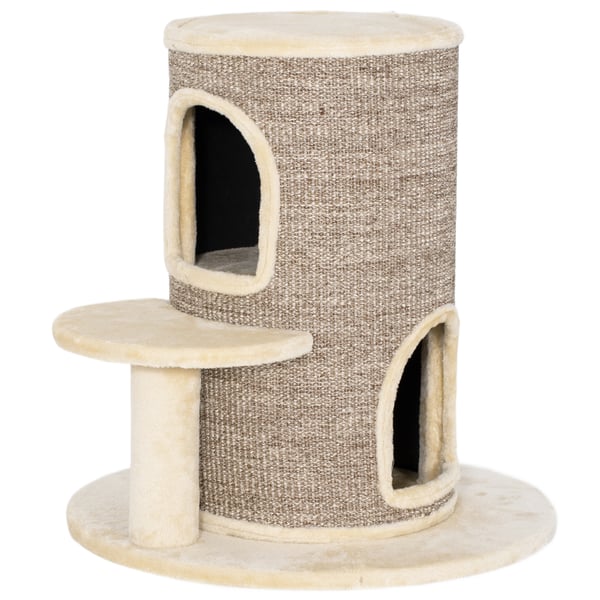 Kissan kiipeilypuu, 60x60x61 cm, beige, sisal-raapimakaluste
