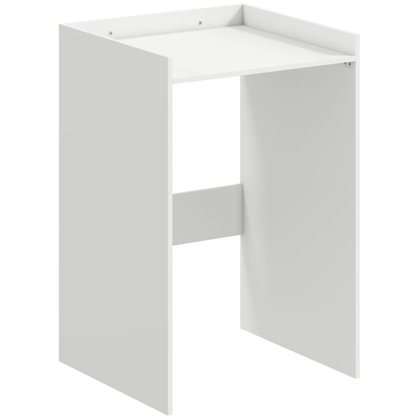 Badeværelsesskab, 64x60x97,5 cm, Hvid, MDF Badeværelsesskab, 64x60x97,5 cm, Hvid, MDF