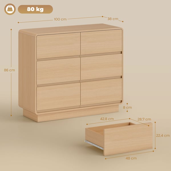 Senkki, 100x38x86 cm, luonnonpuu, MDF