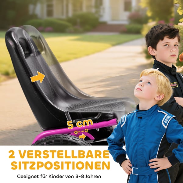 Trampbil 110x61x62 cm Rosa, plast