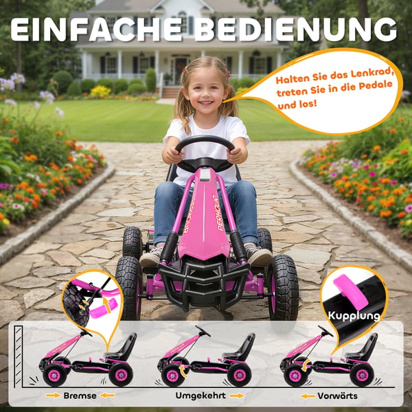 Trampbil 110x61x62 cm Rosa, plast