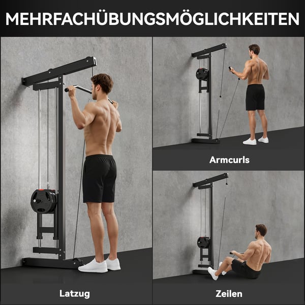 Romaskine, Væghængt Kabelmaskine 75x16x192 cm, Sort, Stål