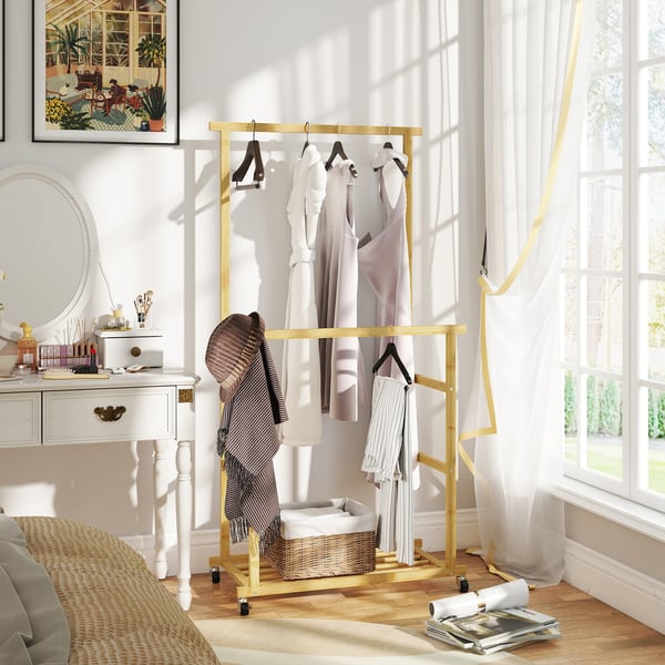 Vaateripustin 80x40x160 cm luonnollinen, bambu