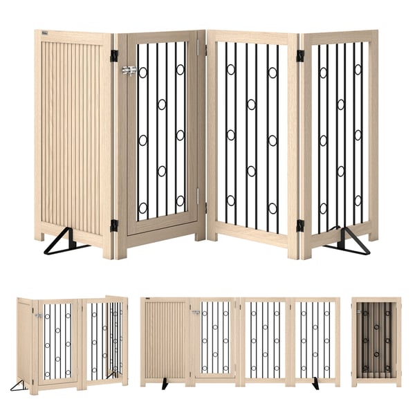 Lemmikkiportti, 205x30.5x91.5 cm, tammi, MDF, teräs